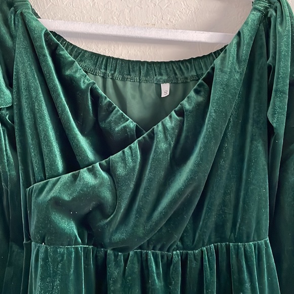Dresses Forest Green Velvet Maternity Gown Poshmark